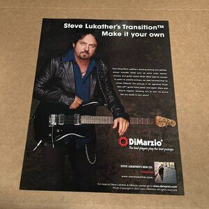 Steve Lukather of Toto - DiMarzio - 2015 Print Advertisement